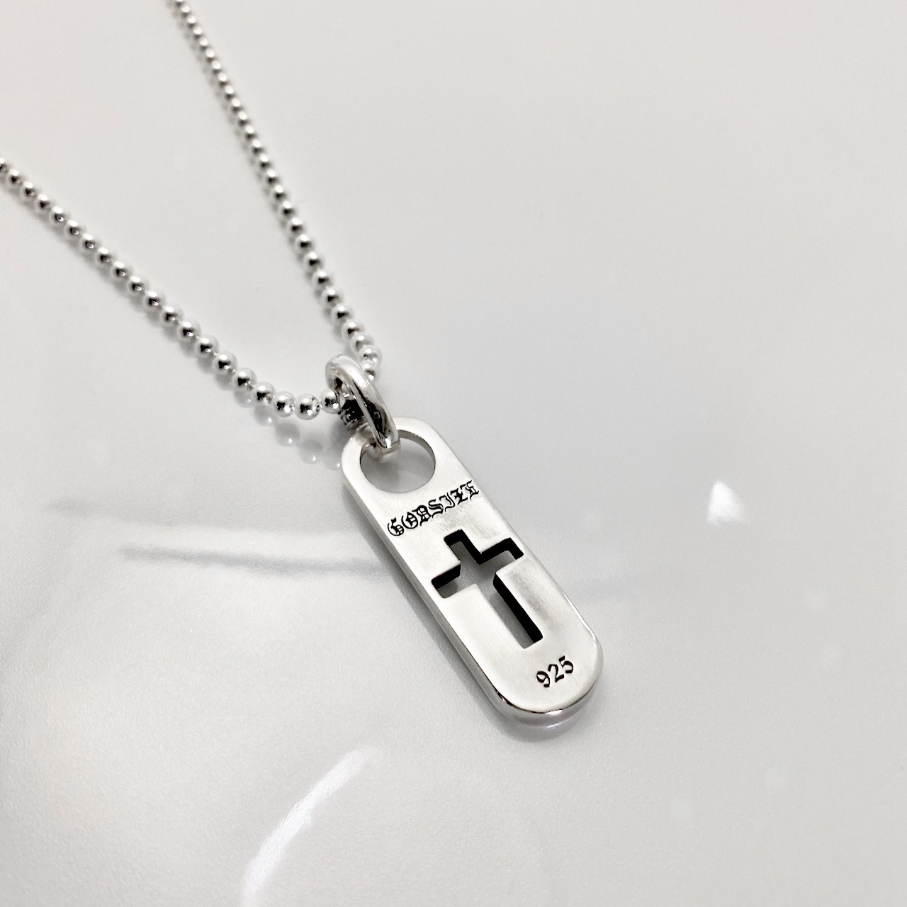 CLASSIC CROSS BALL CHAIN NECKLACE / クラシッククロスボールチェーンネックレス