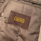 シルク混 ARAMIS アラミス ヘリンボーン 中綿 ジップ ボタン ジャケット M/ベージュ系 メンズ