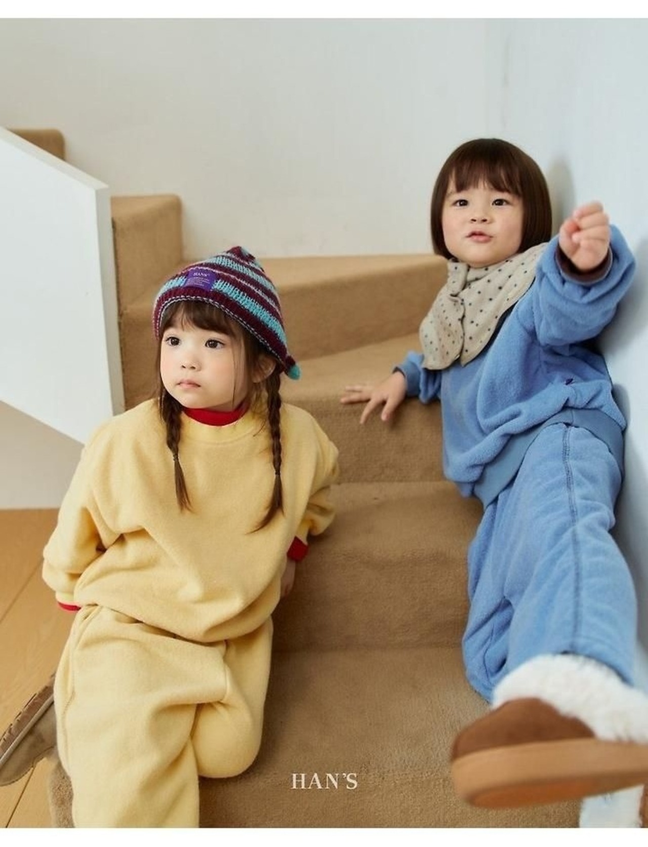 ハンス / Hans / テリーフリースパンツ / 韓国子供服 / キッズ / 26winter〖取寄〗*XXS~JS*