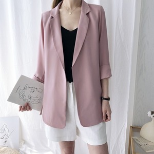 七分袖ロングジャケット A00427