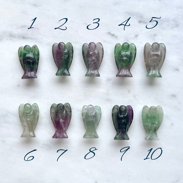 【ノートルダム大聖堂にてアチューメント】【超美石】フローライト　天使　NO.9