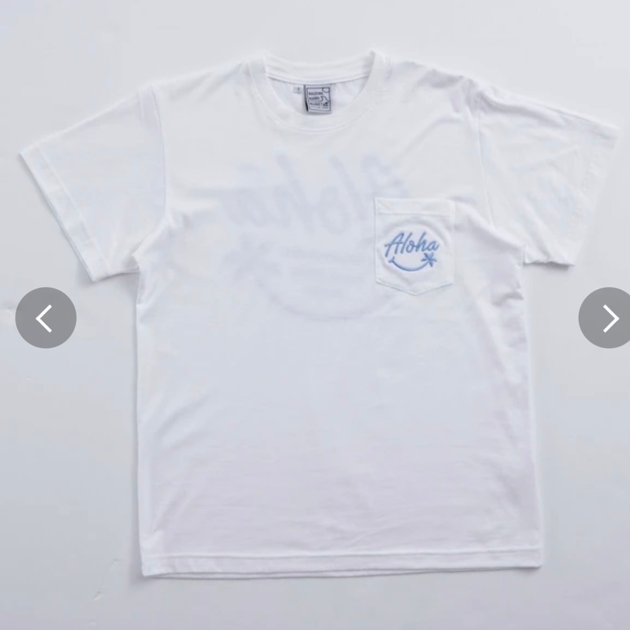【即納】HALEIWA HAPPY MARKET ユニセックス Tシャツ white／Lサイズ