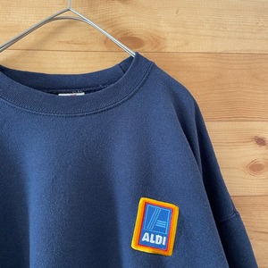 【FRUIT OF THE LOOM】ALDI 企業系 企業ロゴ 刺繍ロゴ スウェット トレーナー ワンポイント XL ビッグサイズ US古着