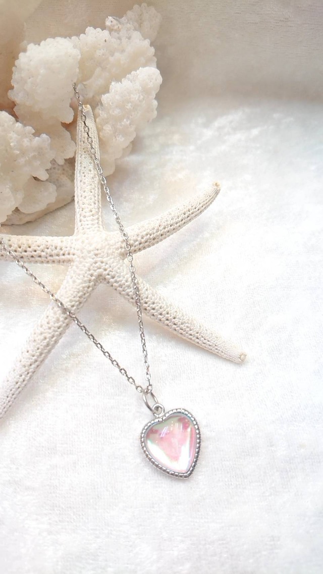 オーロラ水晶ネックレス しずく型 Sanbashi