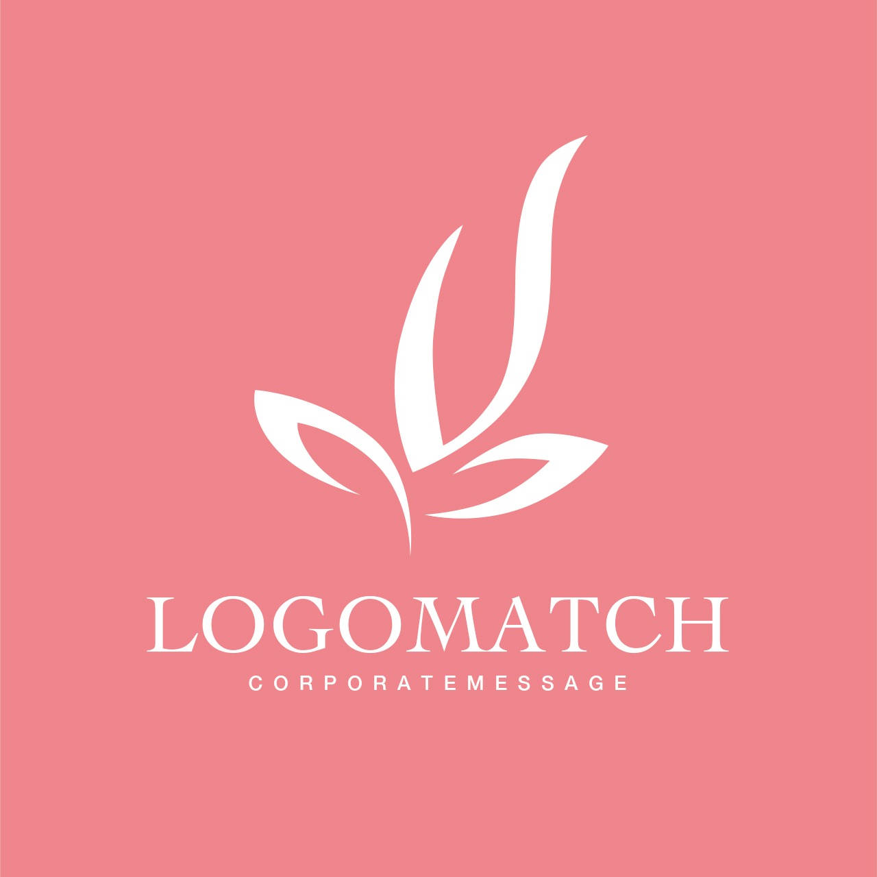 愛らしい3つの花のロゴ