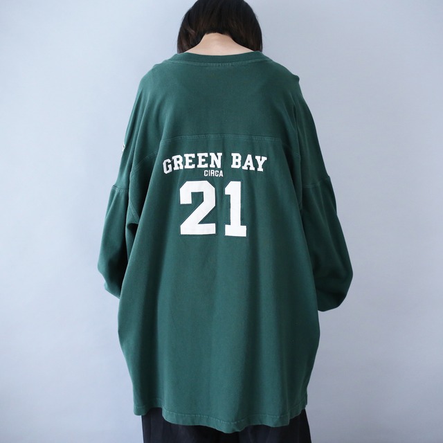 "NFL" green bay packers XXL over silhouette l/s tee