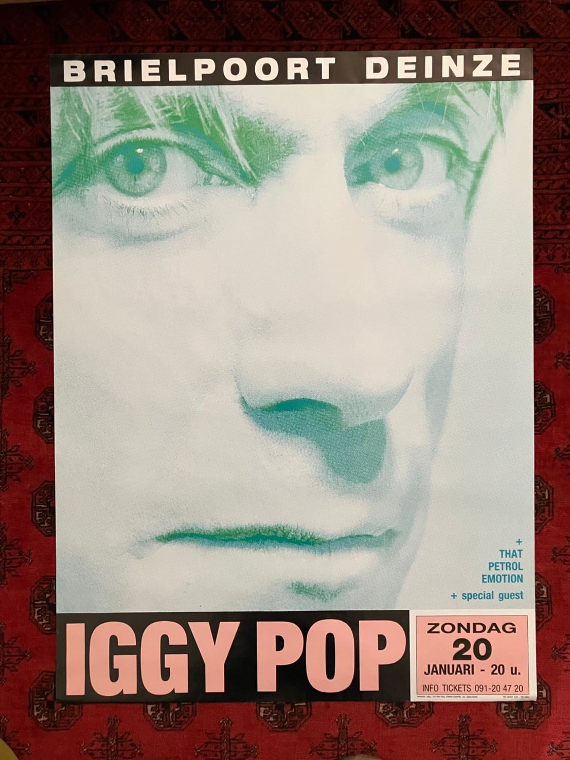 1990/Iggy Pop/Brick By Brick Tour プロモーションポスター | woodmarquee