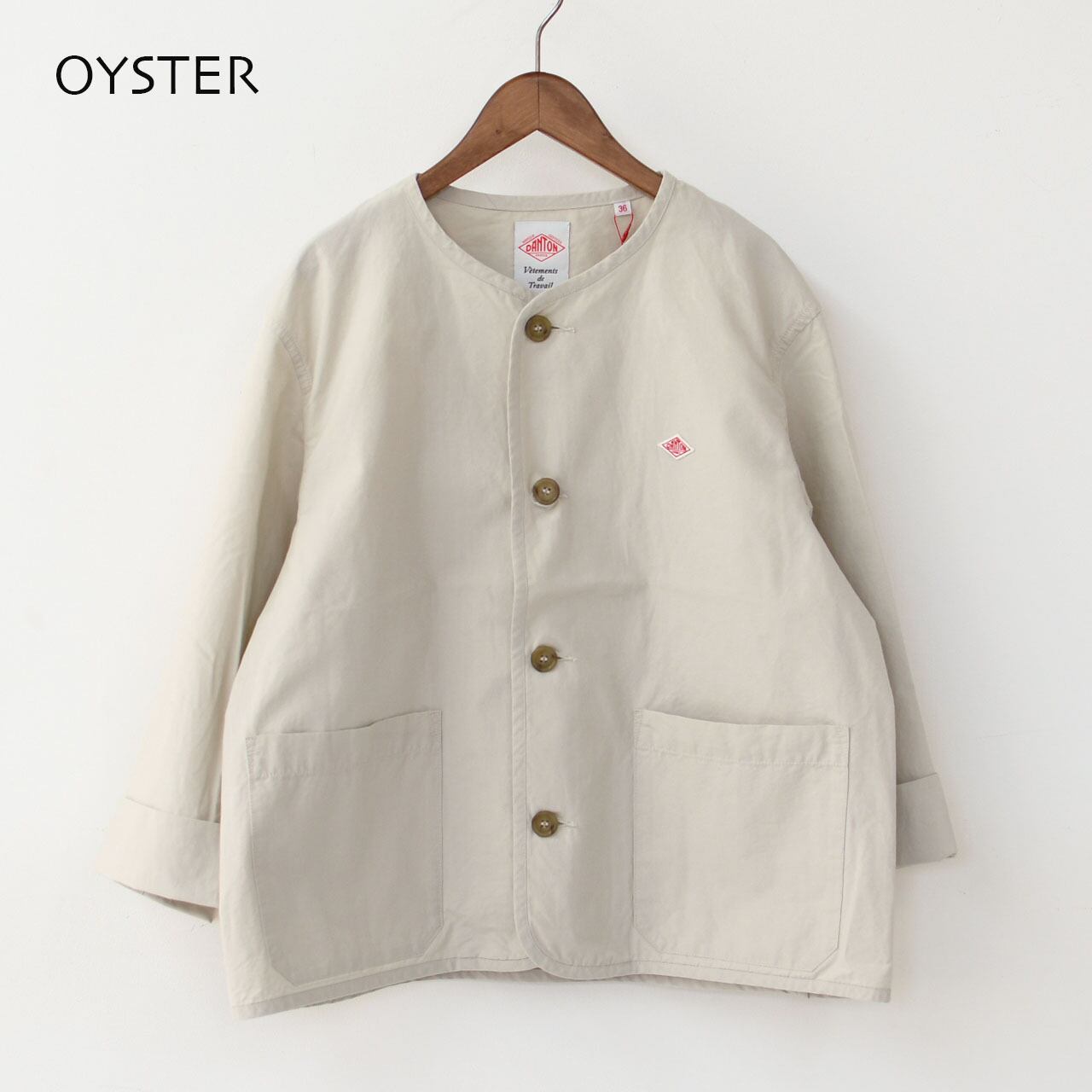 DANTON [ダントン] W DOWNPROOF COLLARLESS SHORT JACKET [DT-A0473CFD