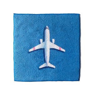 タオルハンカチ「おもちゃの飛行機」