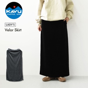 KAVU [カブー] Velor Skirt [19822527] ウィメンズ ベロアスカート・ロングスカート・ベロア素材・ナロースカート・Iラインスカート・キャンプ・アウトドア・LADY'S [2026AW]