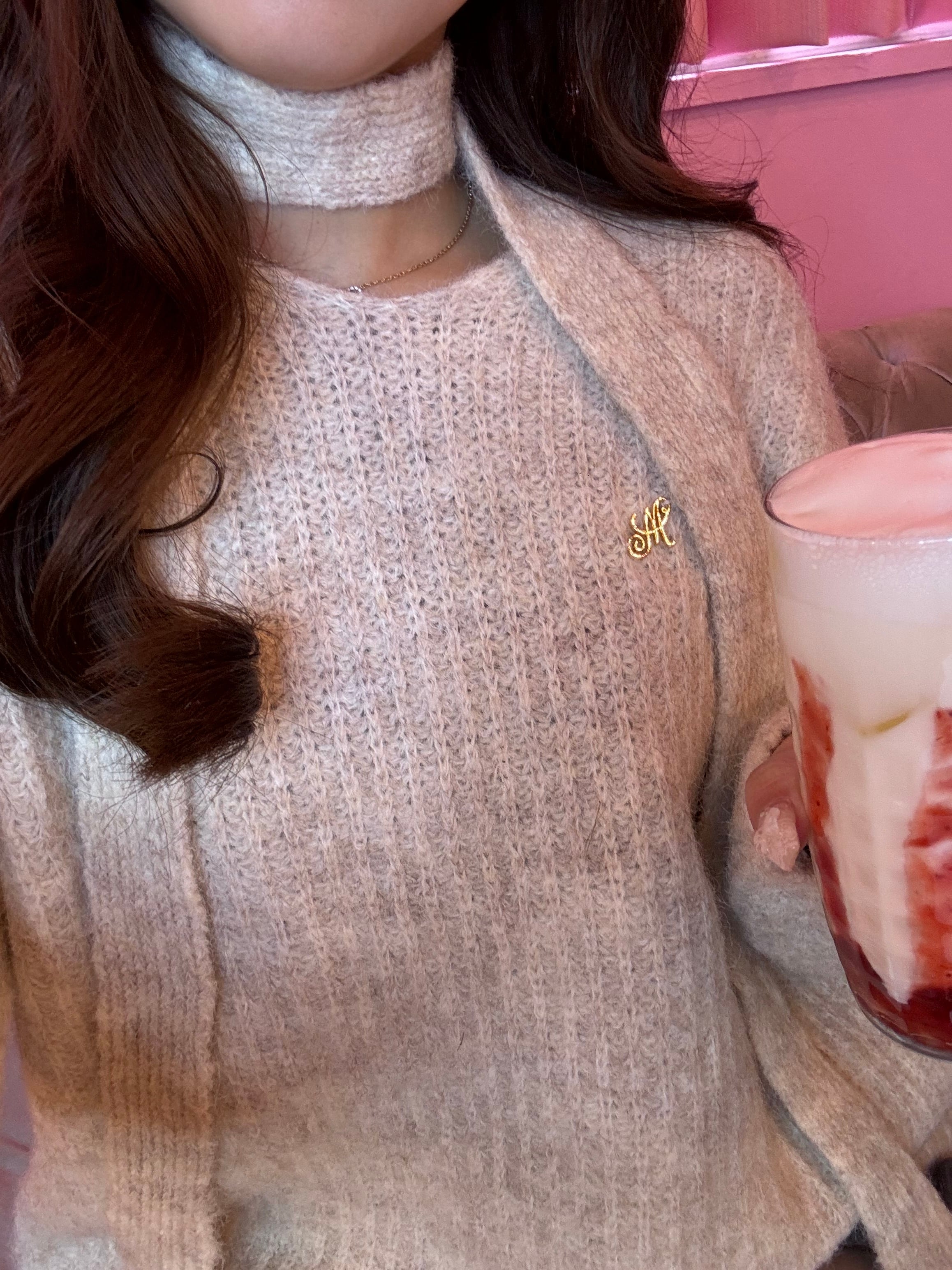 【LAST2】M loose choker knit