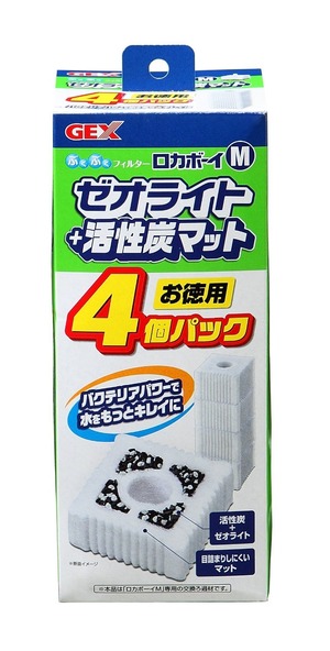 【特価処分】ジェックス ロカボーイM ゼオライト&活性炭マット お徳用4個パック 3個セット