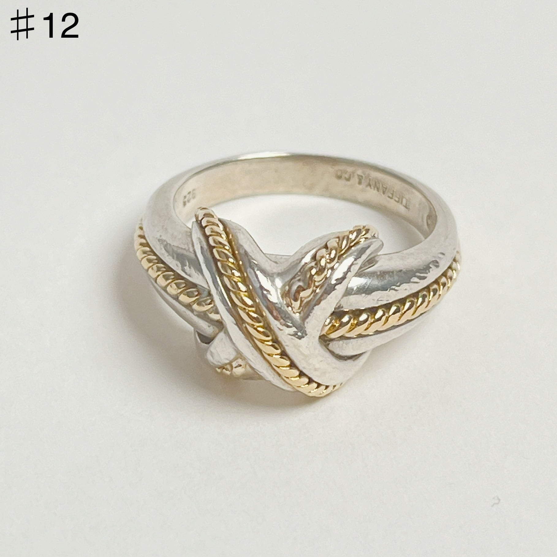 希少　TIFFANY&Co ティファニー 12号　 シグネチャー　コンビ リング 希少 TIFFANY&Co ティファニー 12号 シグネチャー コンビ リング