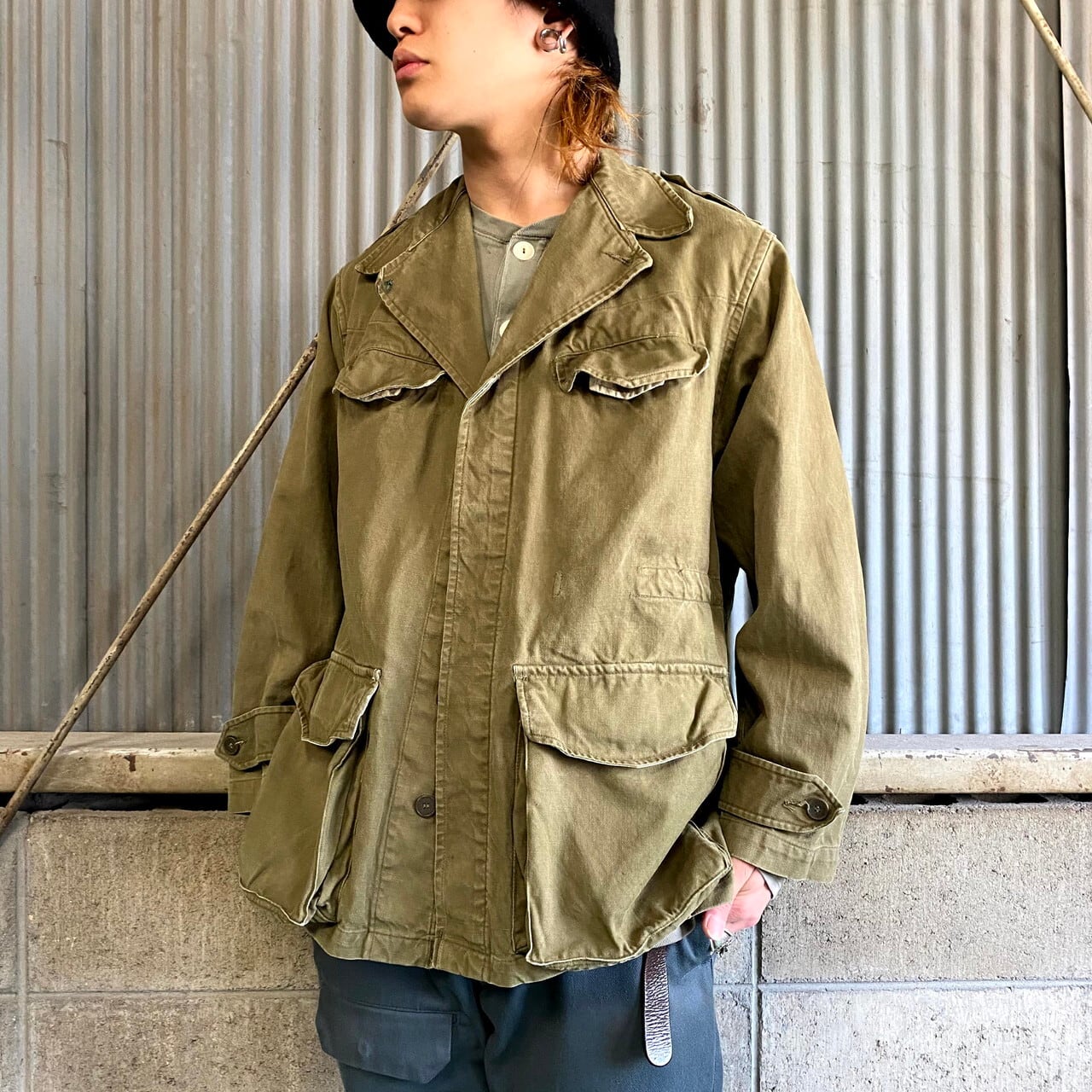 ユーロヴィンテージ】ミリタリージャケット （60年代 フランス軍 M-47  