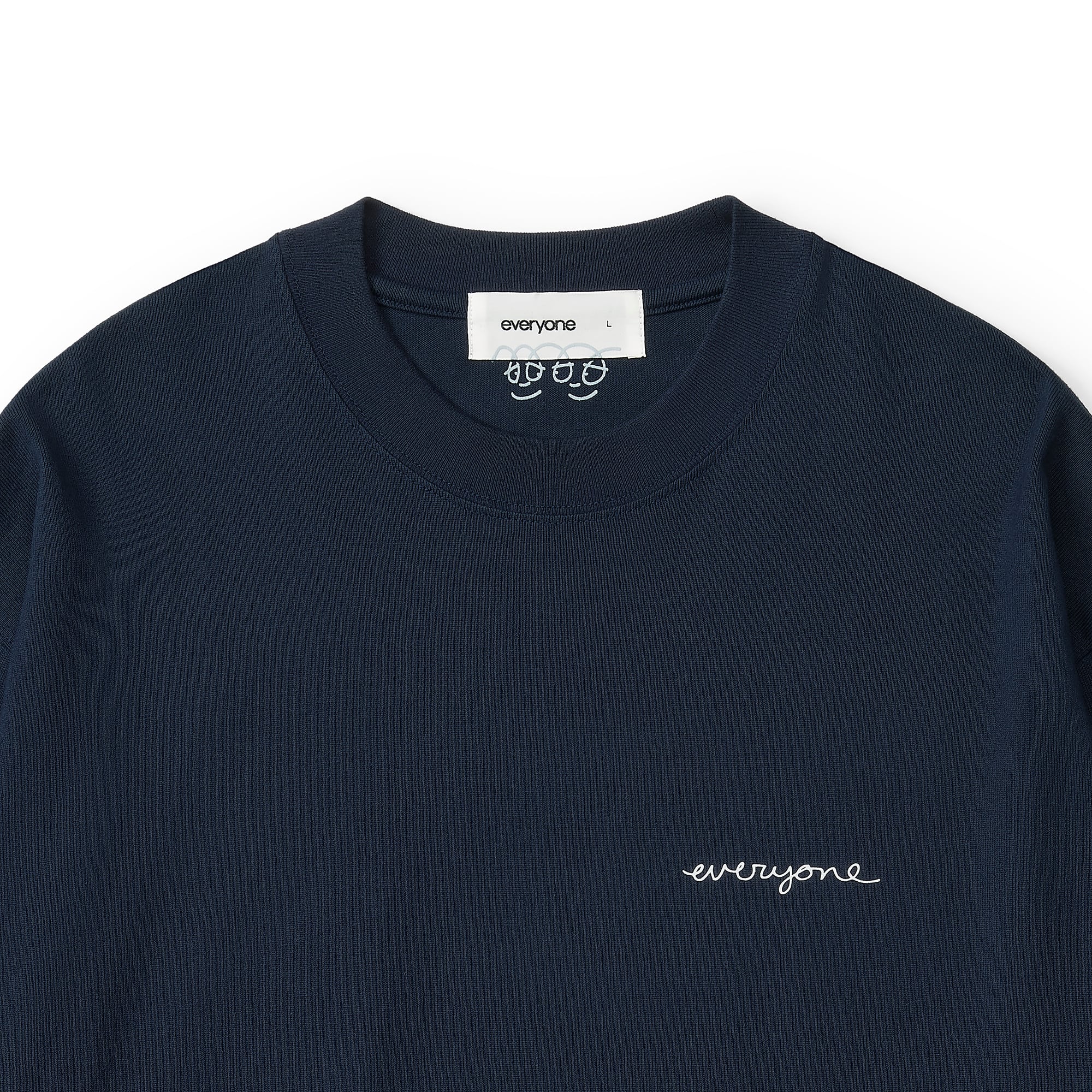 everyone j.30000 rooftop logo long sleeve tee (NAVY) | everyone