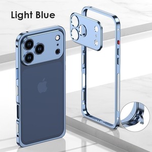 ◆iPhone 17/Pro/Pro Max/Air◆ Lock Metal Frame + Camera Cover Case / ロック メタルフレーム + カメラ カバー スマホケース