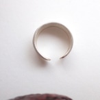 Hammered Flat Open Ring(8mm)　