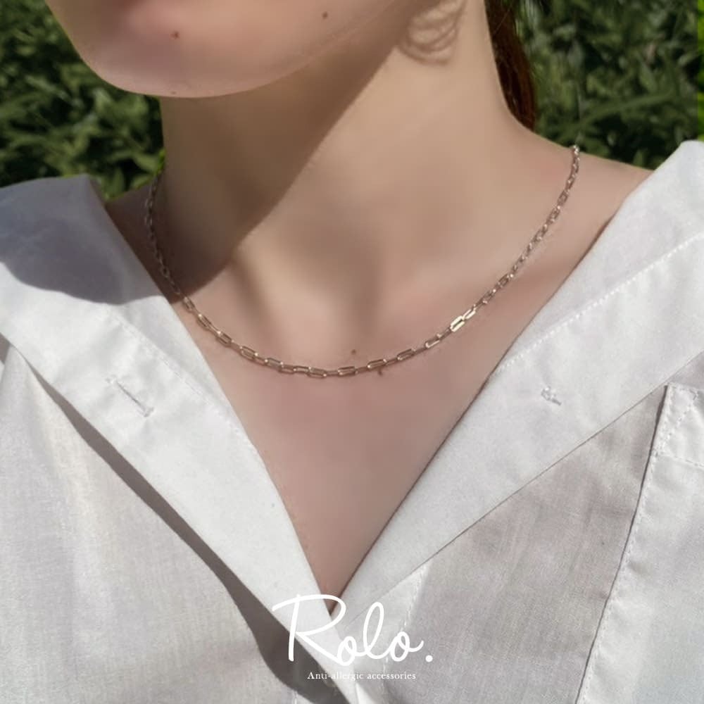 オーバルチェーンネックレス シルバー925 | Roloshop BASE店