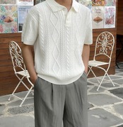 【BB81】Knit Half Shirt