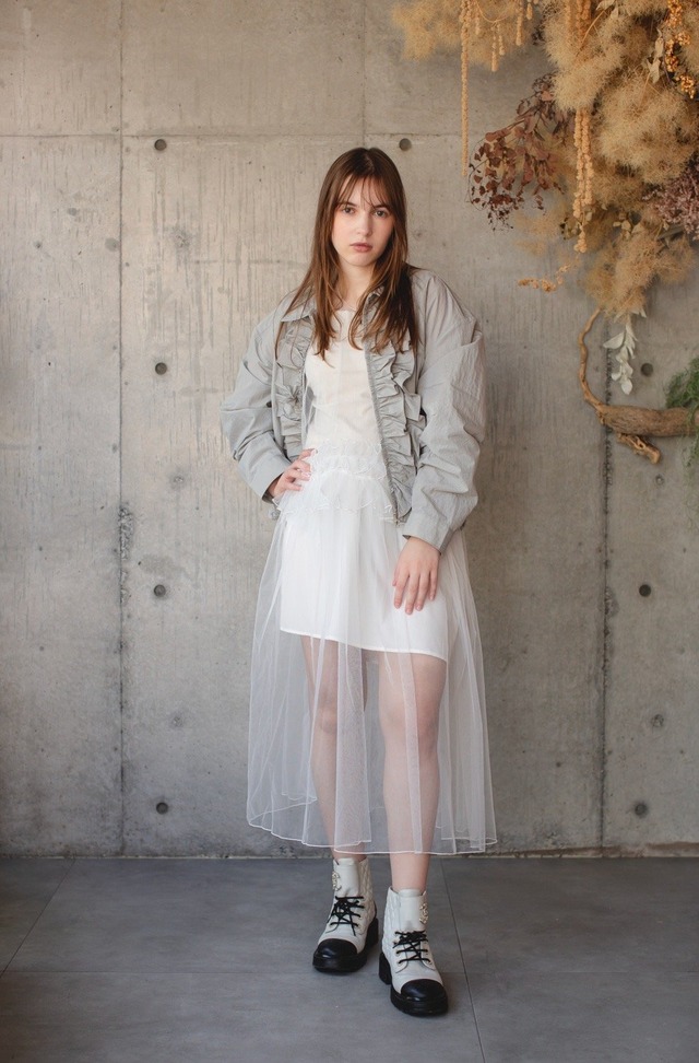 (select)チュールフリルワンピース