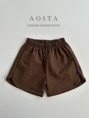 【Aosta】シンプルコットンショートパンツ