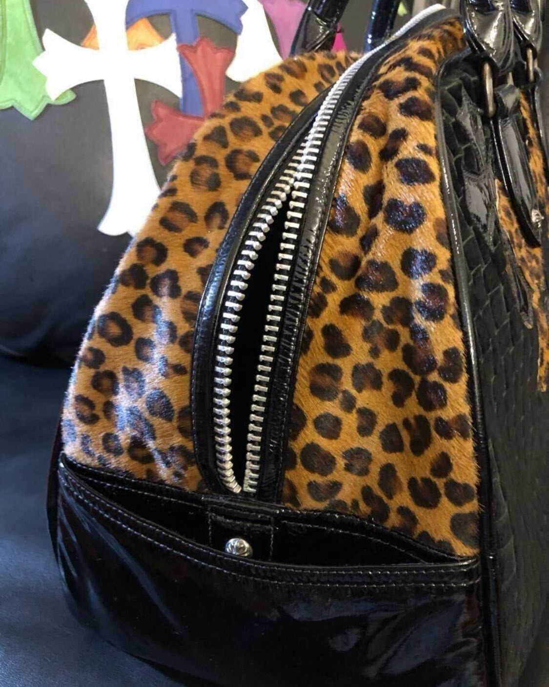 ラプンツェ〜〜ルクロムハーツ　ジムバック CHROME HEARTS クロムハーツ ジムバック ラージ 激レア エナメル