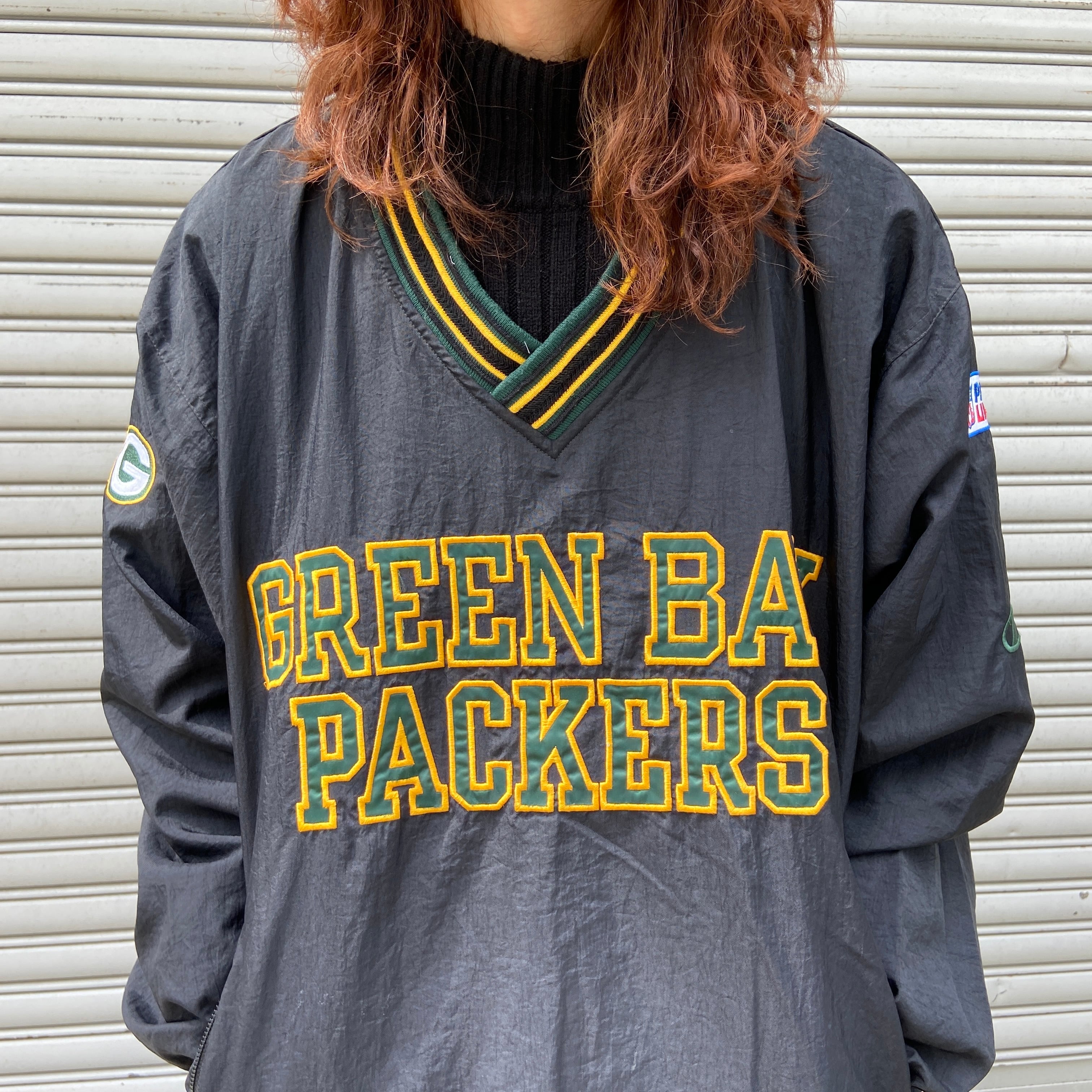 グリーンベイ　パッカーズ　ナイロンプルオーバーGreen Bay Packers80s