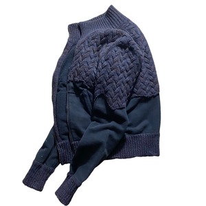 DOLCE&GABBANA knit × sweat switching track jacket