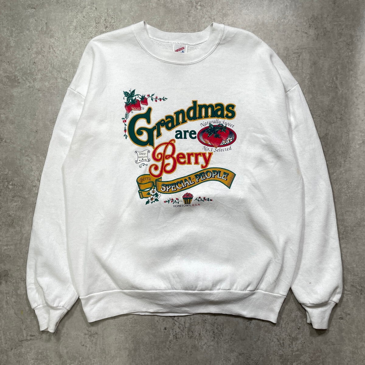 90年代 USA製 Grandmas are Berry プリントスウェットシャツ メンズXL
