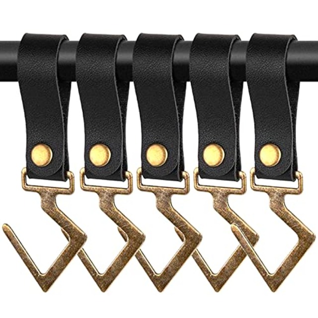 PUレザー製 ランタンフック 金属 フック キャンプ アウトドア ハンガー 吊り下げ S字フック ライト 調理器具 キッチン 野外 収納 整理 テントポールフック ランタンハンガー 多機能 ランタンスタンド 組み立て簡単 ハンギングラック