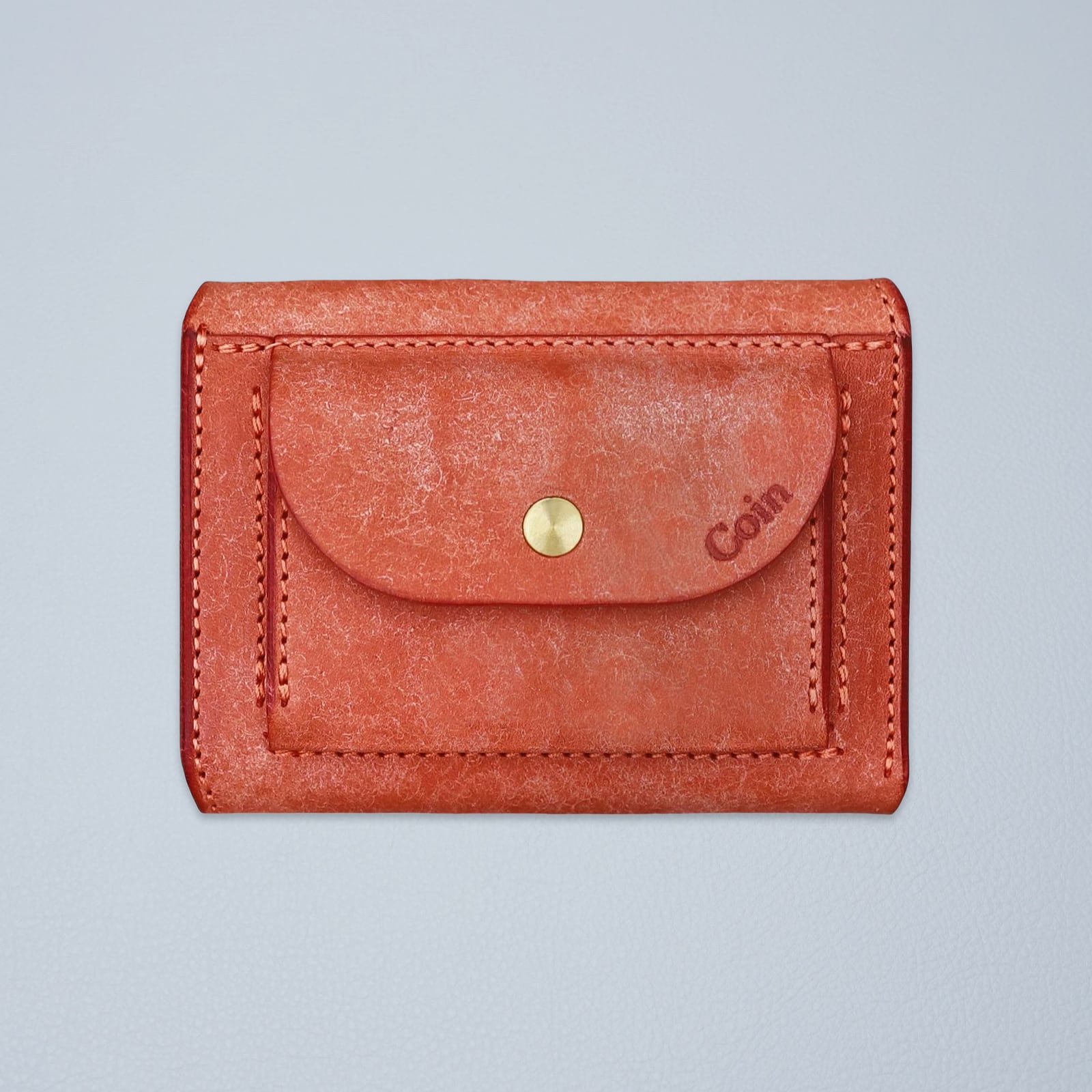 【Iru×IKENOHATA GINKAWATEN】COMPACT WALLET Iru×IKENOHATA GINKAWATEN】PUEBLO LEATHER COMPACT WALLET AKANEIRO