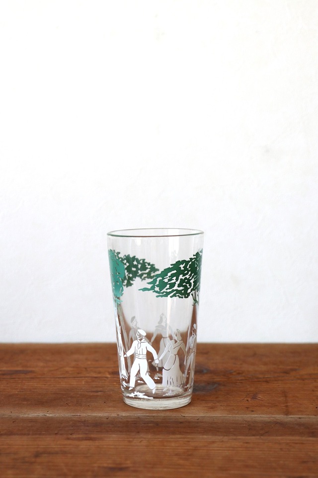 Pays Basque  踊り子たちのヴィンテージグラス