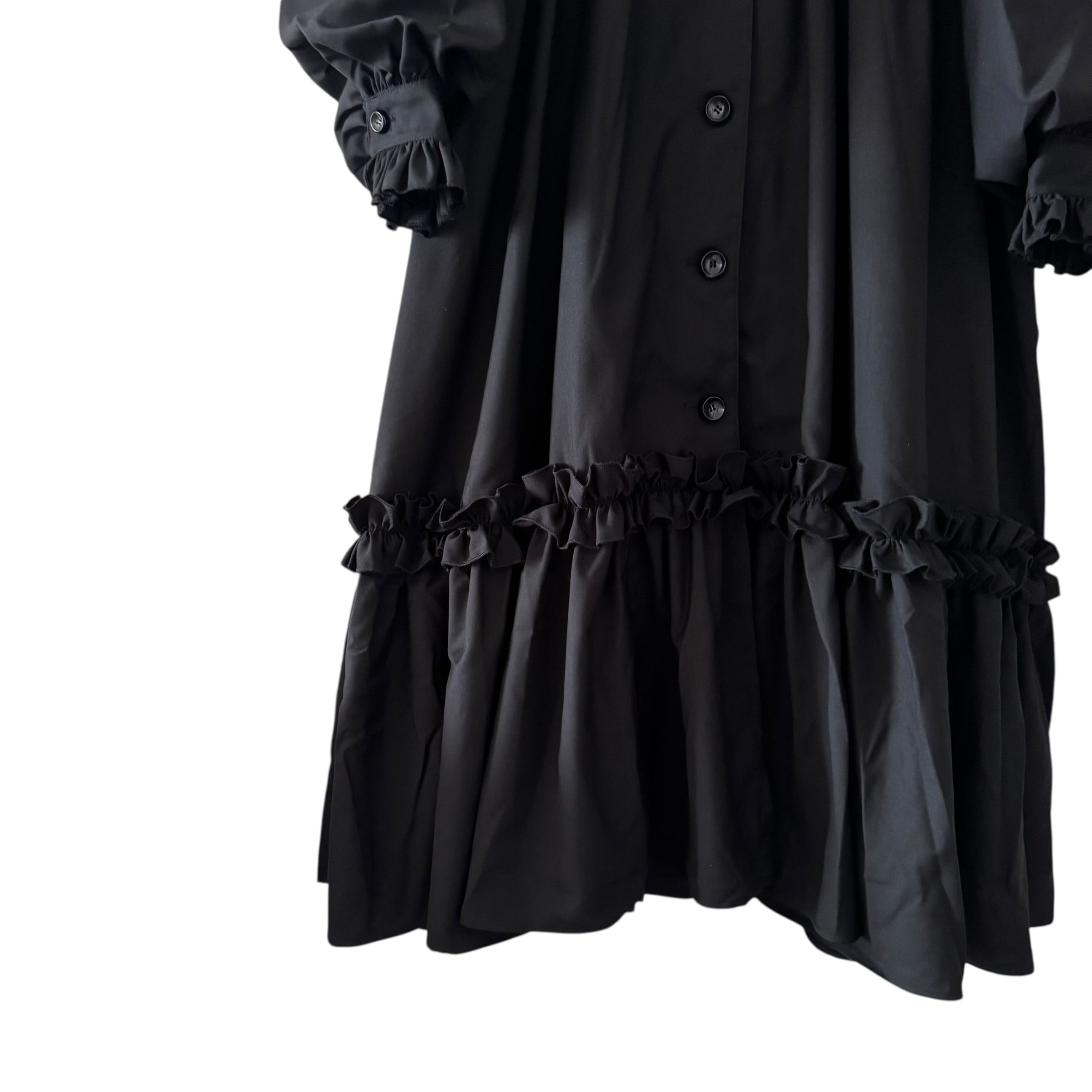 ヨークフリルワンピース BLACK