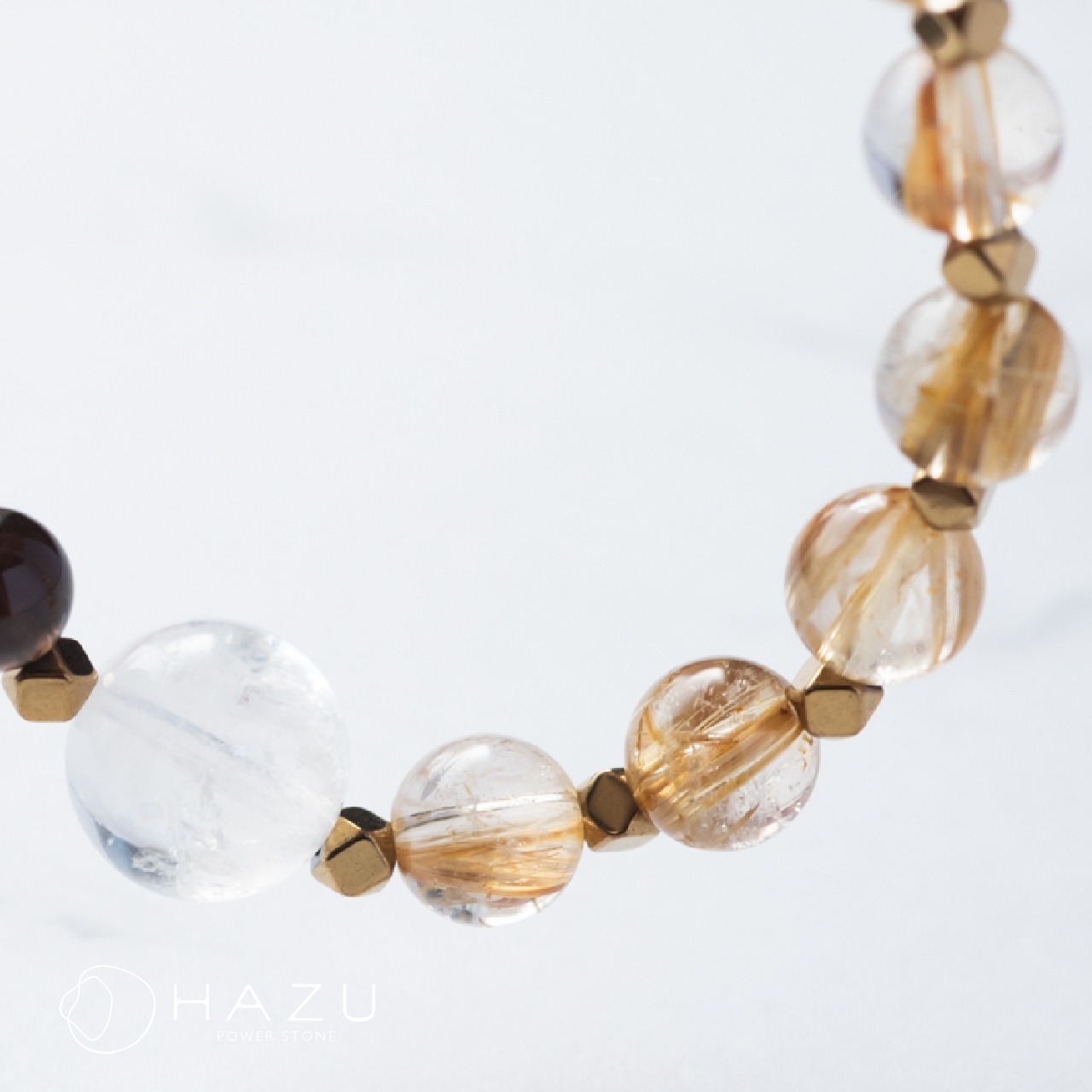 強い輝きの高ランクルチル＆モリオン［ゴールドルチルクォーツ／モリオン／水晶／エンジェルラダークォーツ／ヘマタイト］