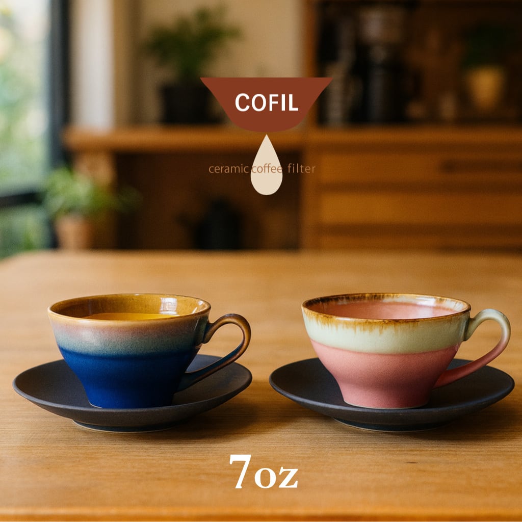 COFIL ラテカップ＆ソーサー7oz ミントピンク | COFIL by AIHA