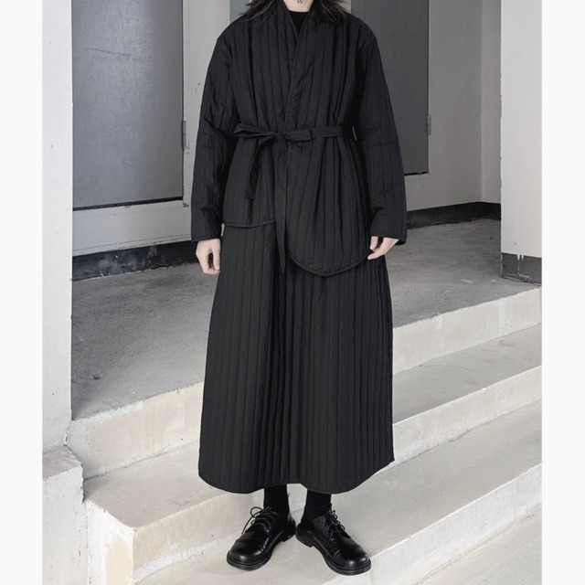 Asymmetric quilted short coat C0756