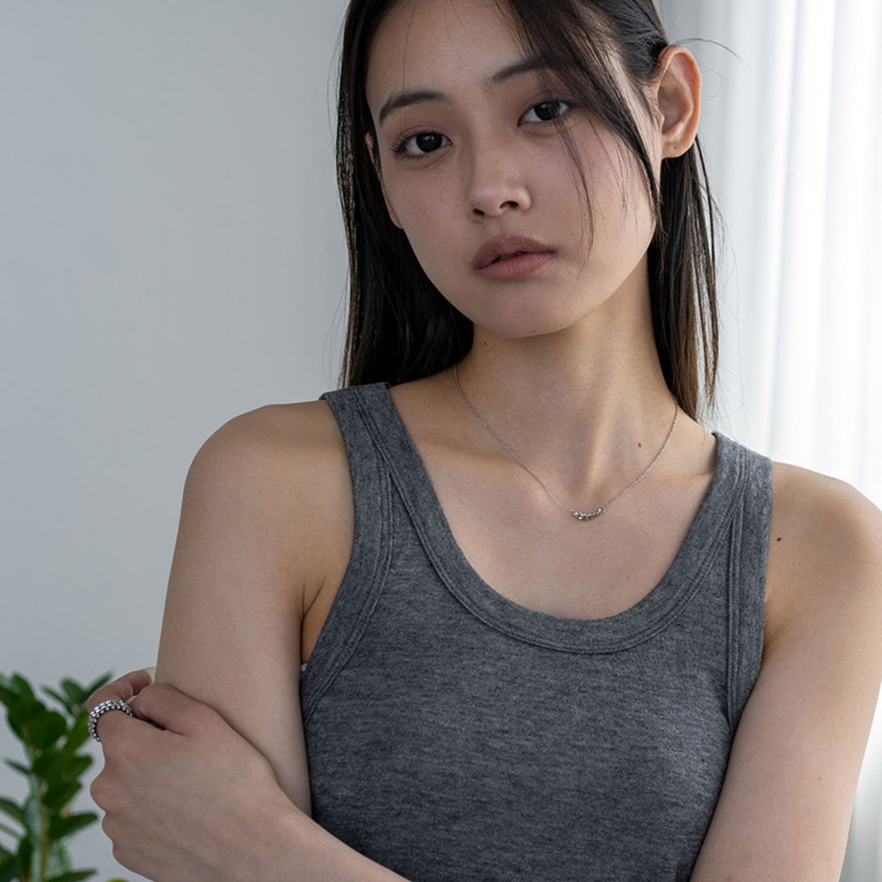 【ネコポス便】金属アレルギー対応の喜平ミニマムチェーンネックレス　2595