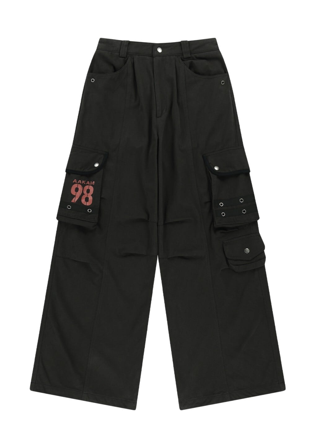 ☆aespa カリナ 着用！！【AAKAM】98 Knee Pin-Tuck Contrast Cargo
