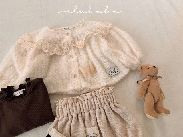 [予約][送料無料]《valubebe》Lace yoke cardigan (baby) 59