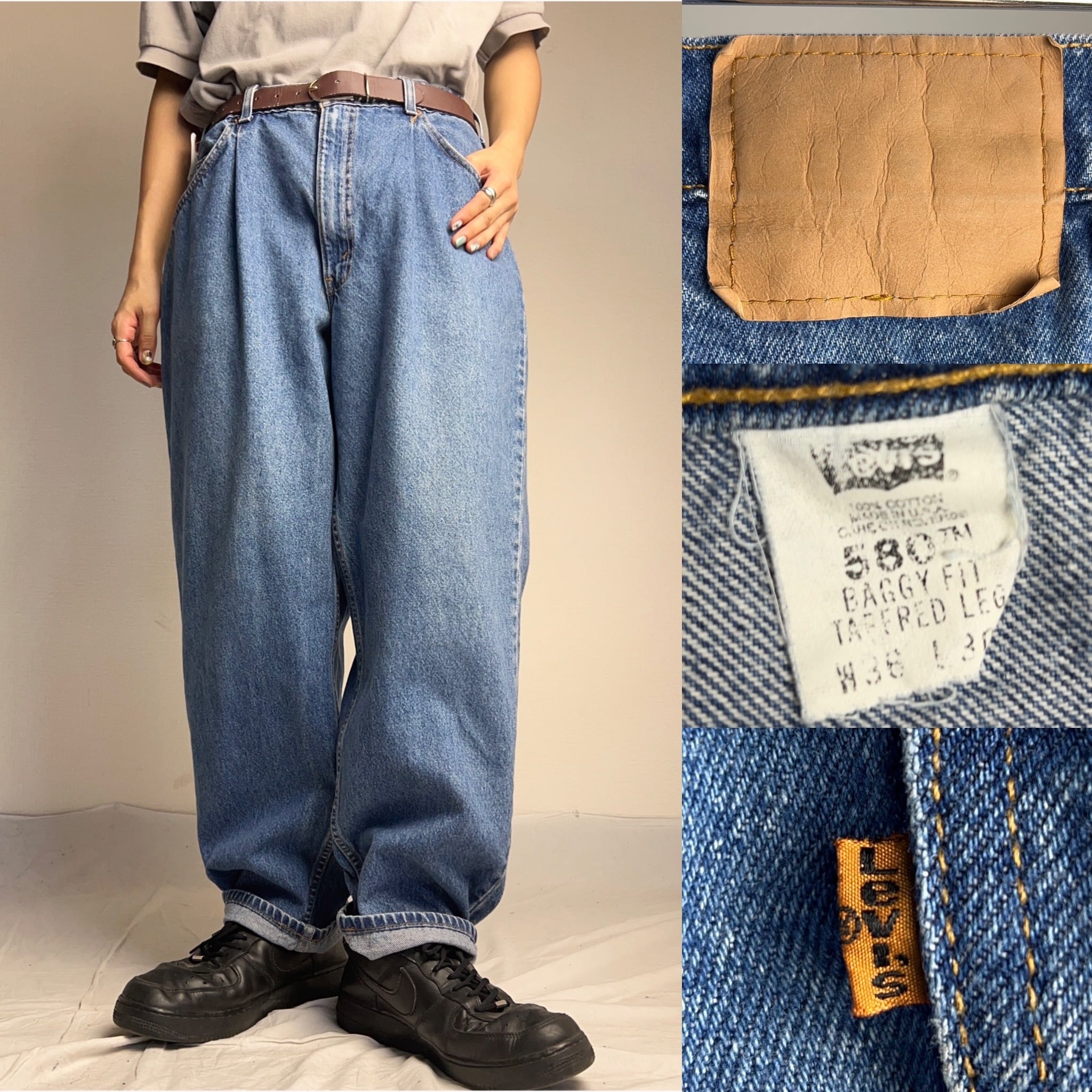 90's Levi's 580 USA製 スーパーワイドテーパード DENIM PANTS 90's Levi's 580 USA製 スーパーワイドテーパード DENIM PANTS