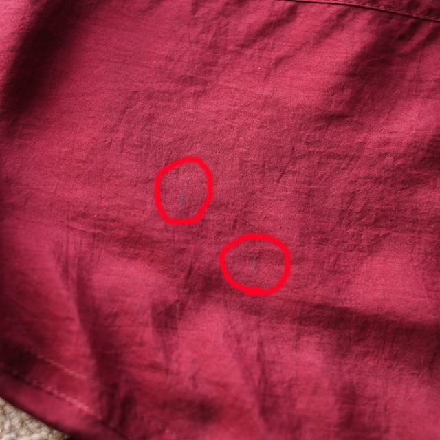 deep red over size silk blouson