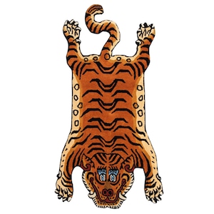 Tibetan Tiger Rug Size XL/タイガーチベタンラグ/ラグ