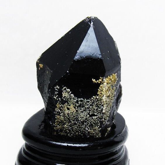 モリオン 原石 黒水晶 原石 山東省産 台座付属 一点物 181-4493