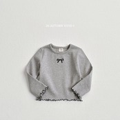 韓国子供服 / VIVID-I / 26Autumn / リボン スパン Tシャツ / キッズ服 / ジュニア服 / 秋服 *XS~JM*