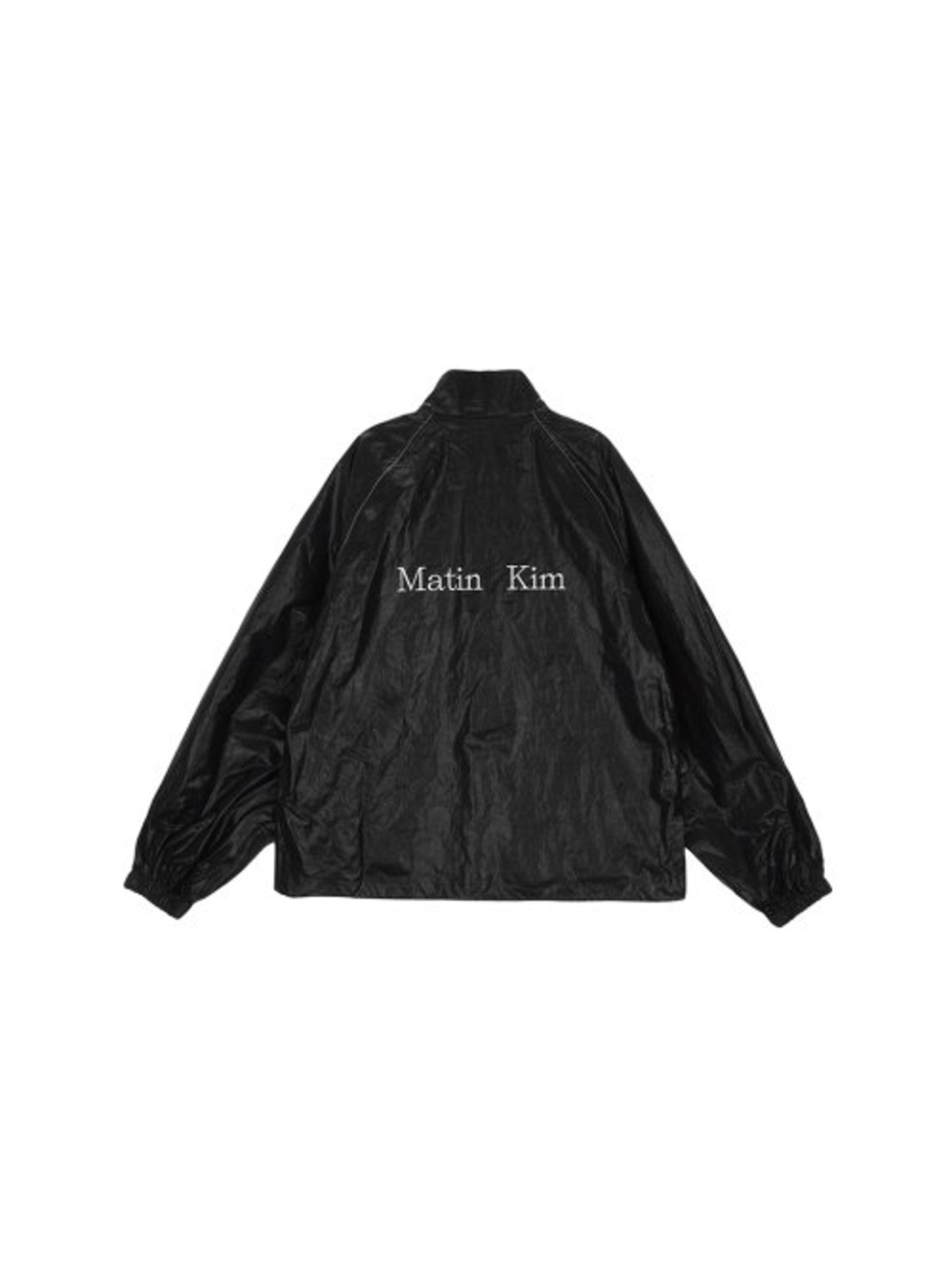 MATIN KIM] MATIN KIM LOGO COATING JUMPER IN BLACK | もごつ