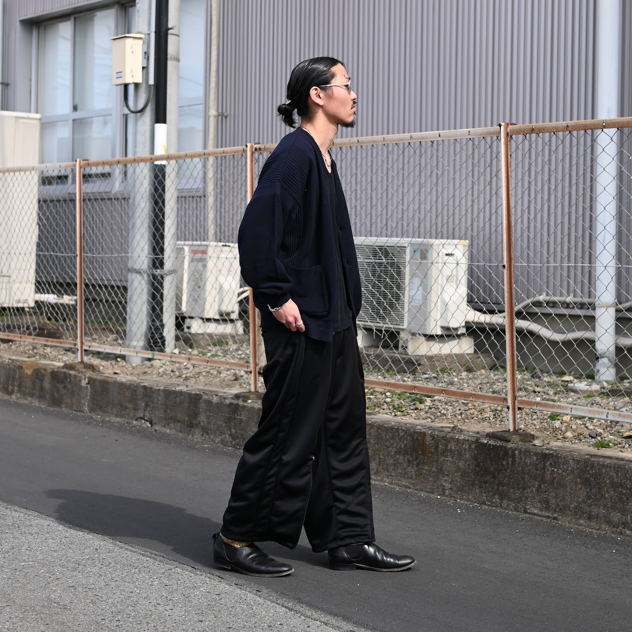 Leh(レー)Bonber Jacket、YASHIKI(ヤシキ)カーディガンコーディネート