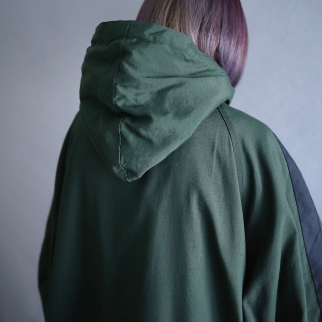 sleeve line design good coloring over size anorak parka