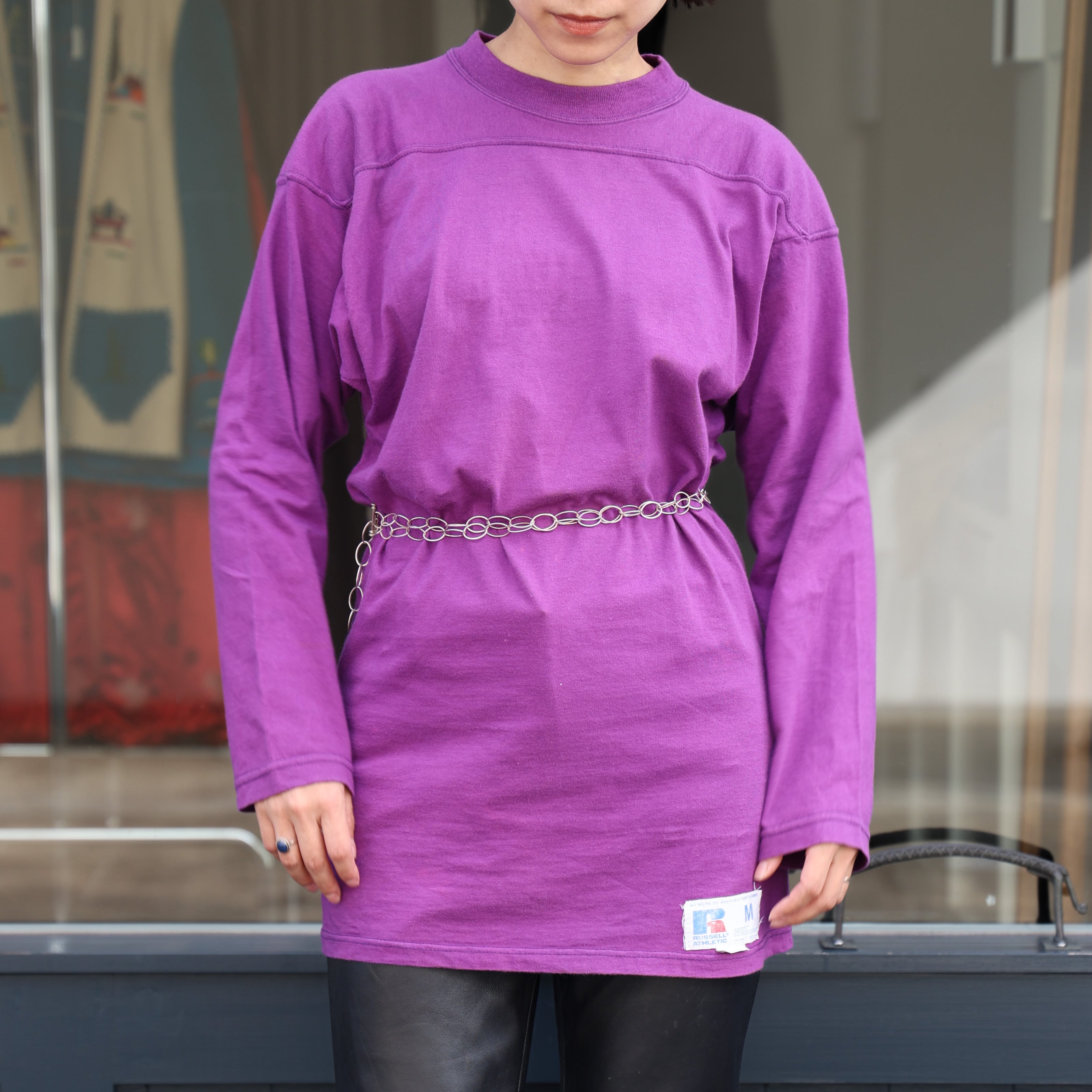 80s-90s Russell Athletic Solid Football Long T-shirt