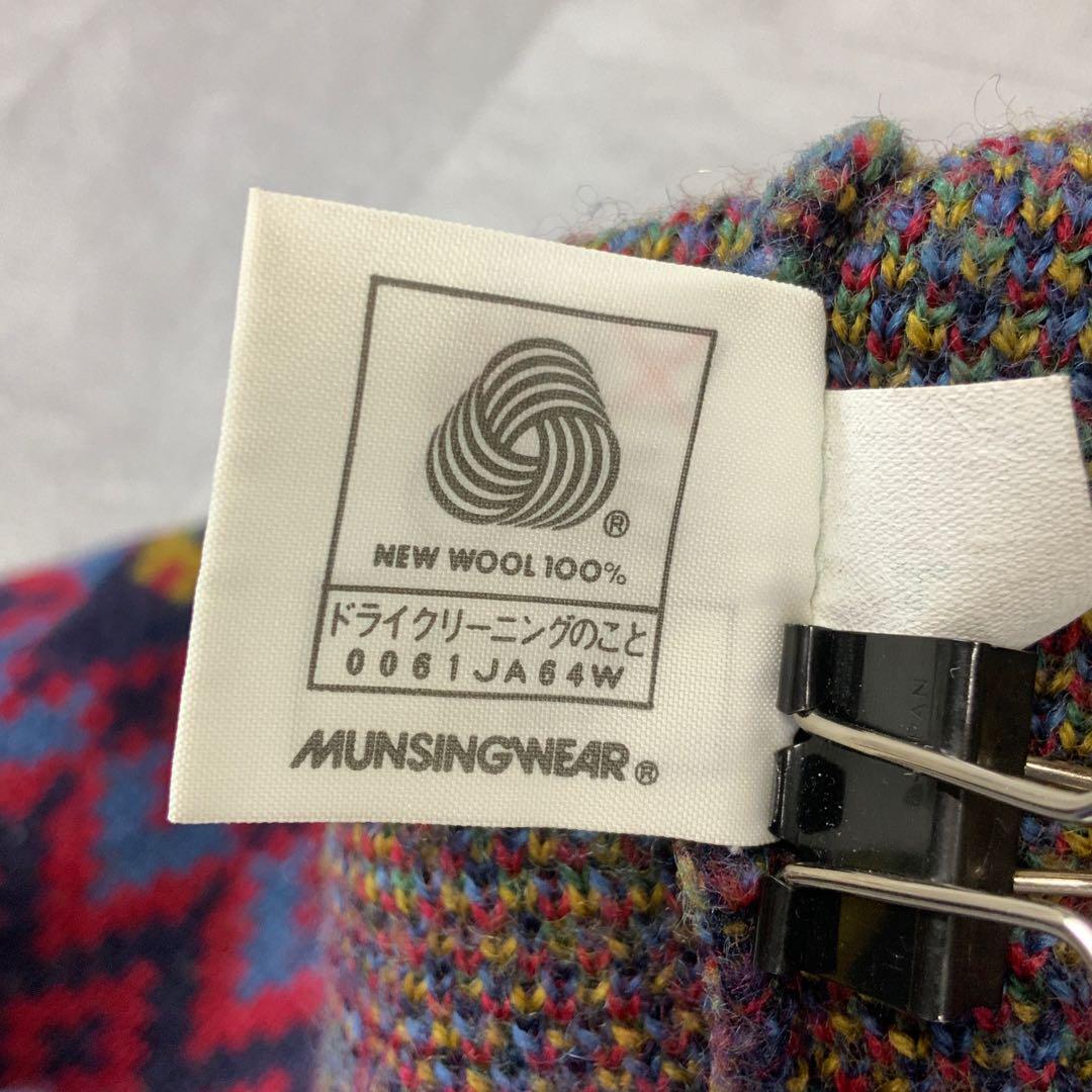 90's Munshingwear マンシングウェア ネイティブ柄 レトロニット 90's Munshingwear マンシングウェア ネイティブ柄 レトロニット