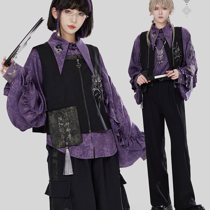 サブカル 服 地雷系 通販 人気No16 チャイナ風服 ベスト タッセル付き